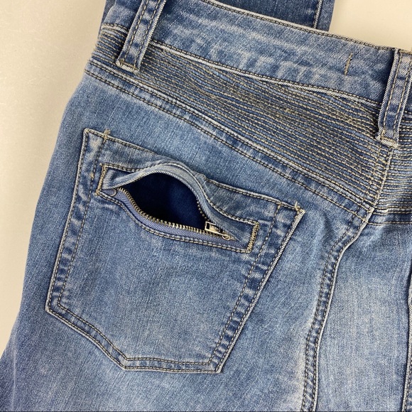 Free People Seamed Moto Button Fly Skinny Jeans 27 - Picture 11 of 15